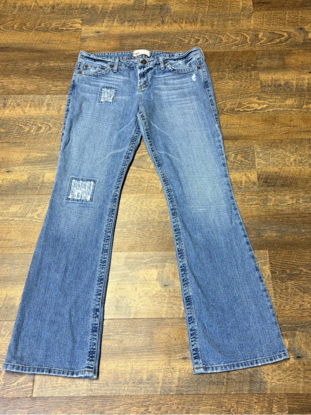 Vintage LEI Bootcut Flare Jeans Womens Juniors 9 Low Rise Y2K Distressed